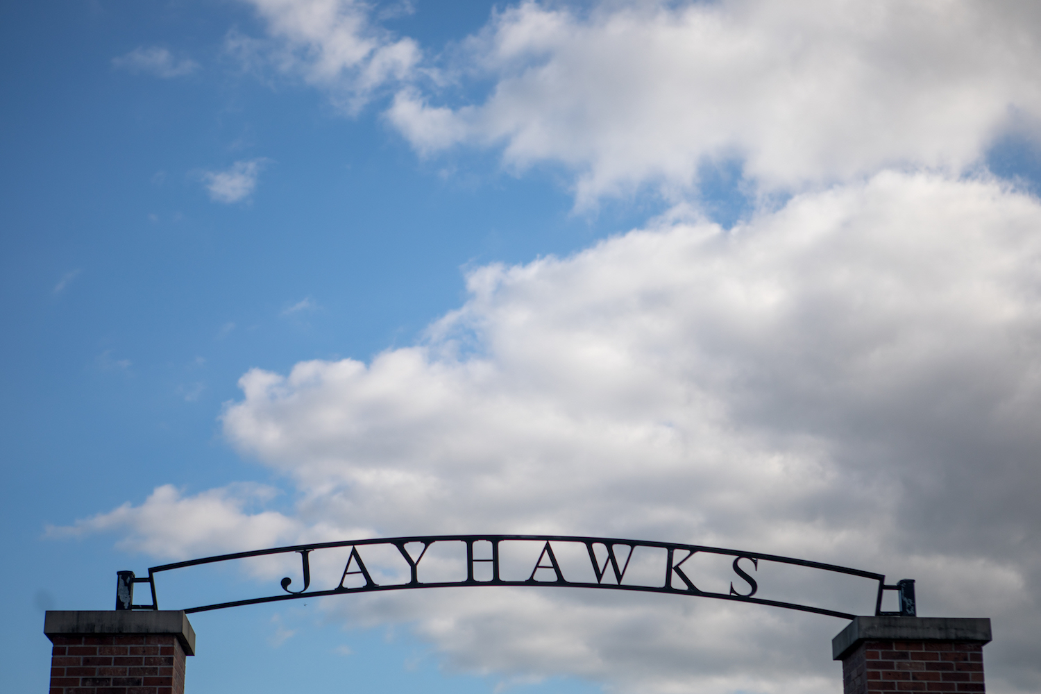 "Jayhawks" metal sign