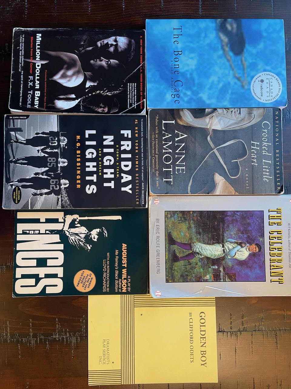 Assortment of sports literature books