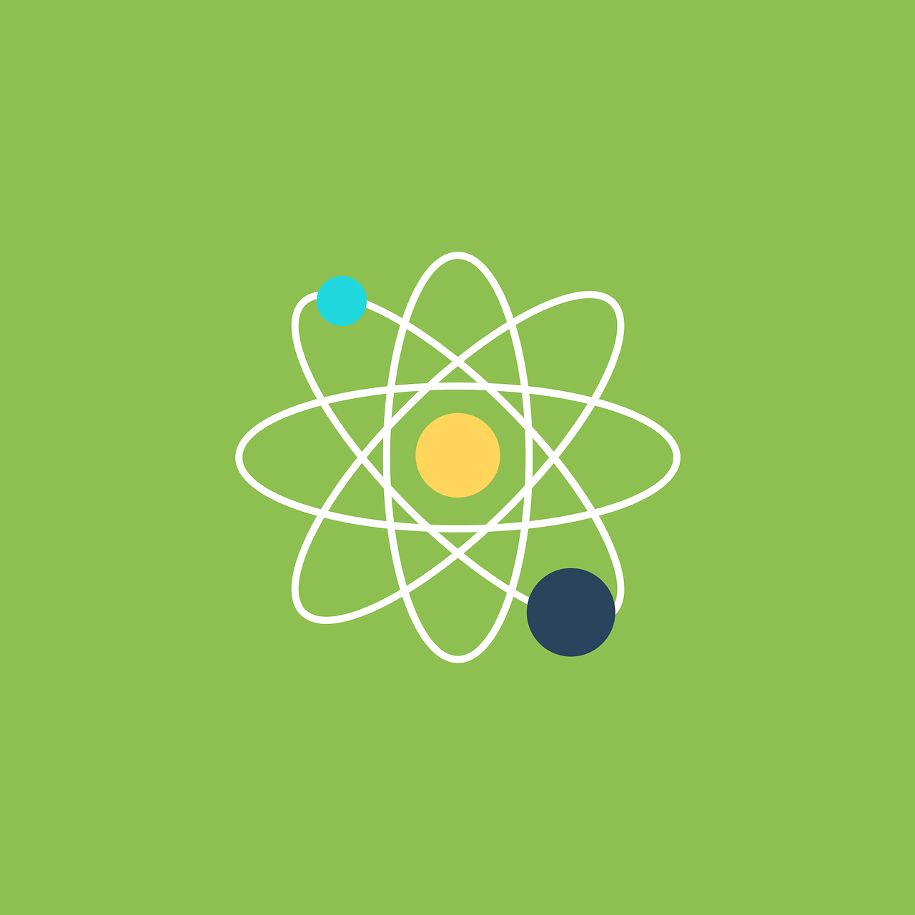 Digital graphic of an atom